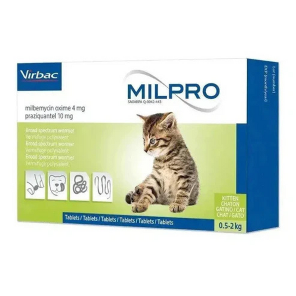 Desparasitante Gatito Milpro 0 - 2.5 Kg 4 Tabletas