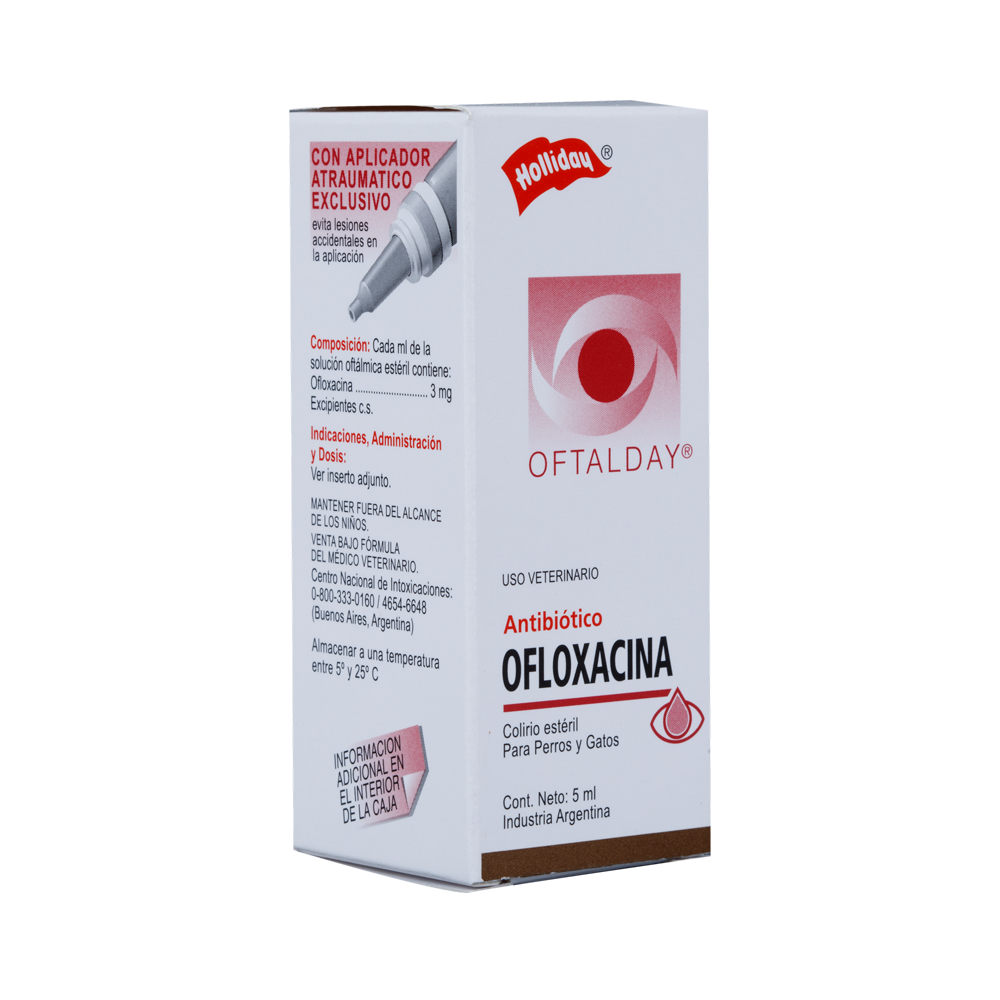 Antibiótico Ofloxacina Colirio Gotas Perros y Gatos 20ml
