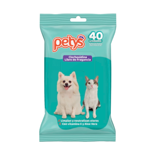 Paños húmedos Petys Clorhexidina 40toallas