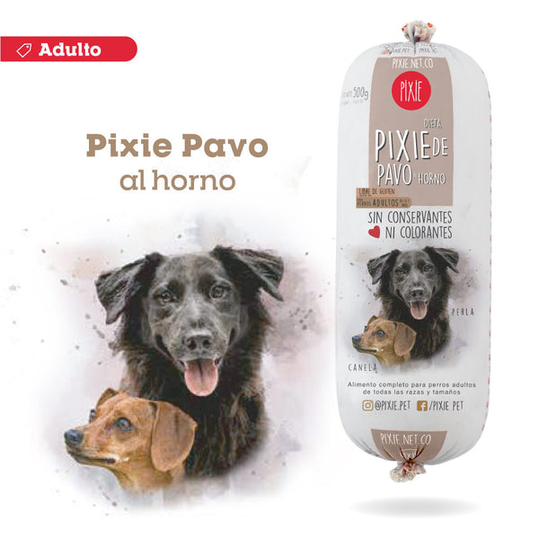 Alimento Húmedo para Perro Pixie Adulto Dieta Horneada Pavo Bolsa por 6 Unidades (Solo Bogotá)