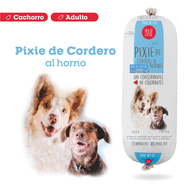 Alimento Húmedo para Perro Pixie Adulto y Cachorro Dieta Horneada Cordero Bolsa por 6 Unidades (Solo Bogotá)