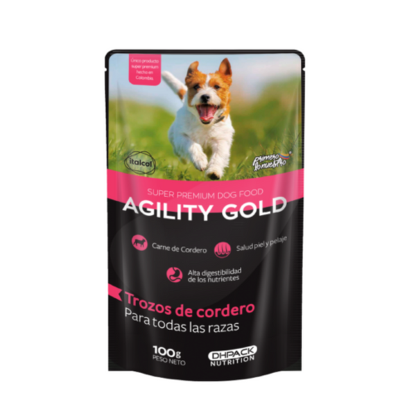 Alimento húmedo para perros Agility Gold Cordero 100gr
