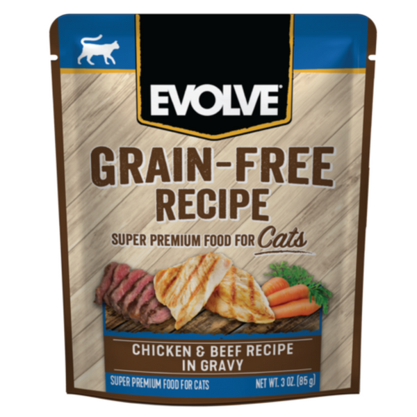 Alimento húmedo para gatos Evolve Grain Free pollo 85gr