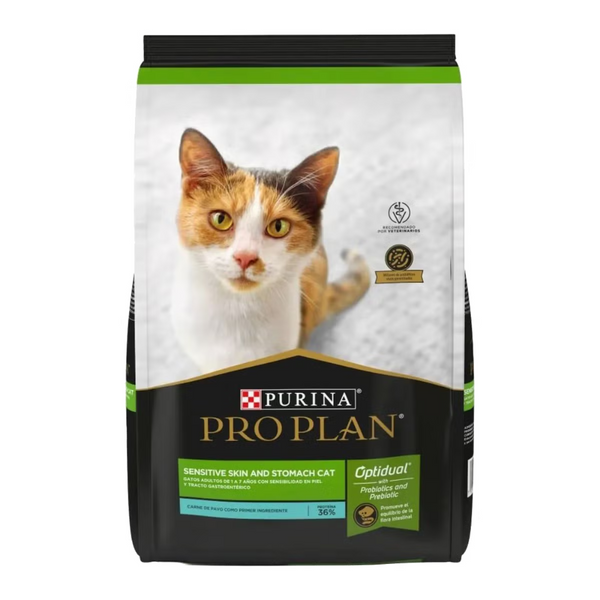 Alimento para gatos Purina Pro Plan adultos Sensibilidad Piel y Estómago 3 Kg