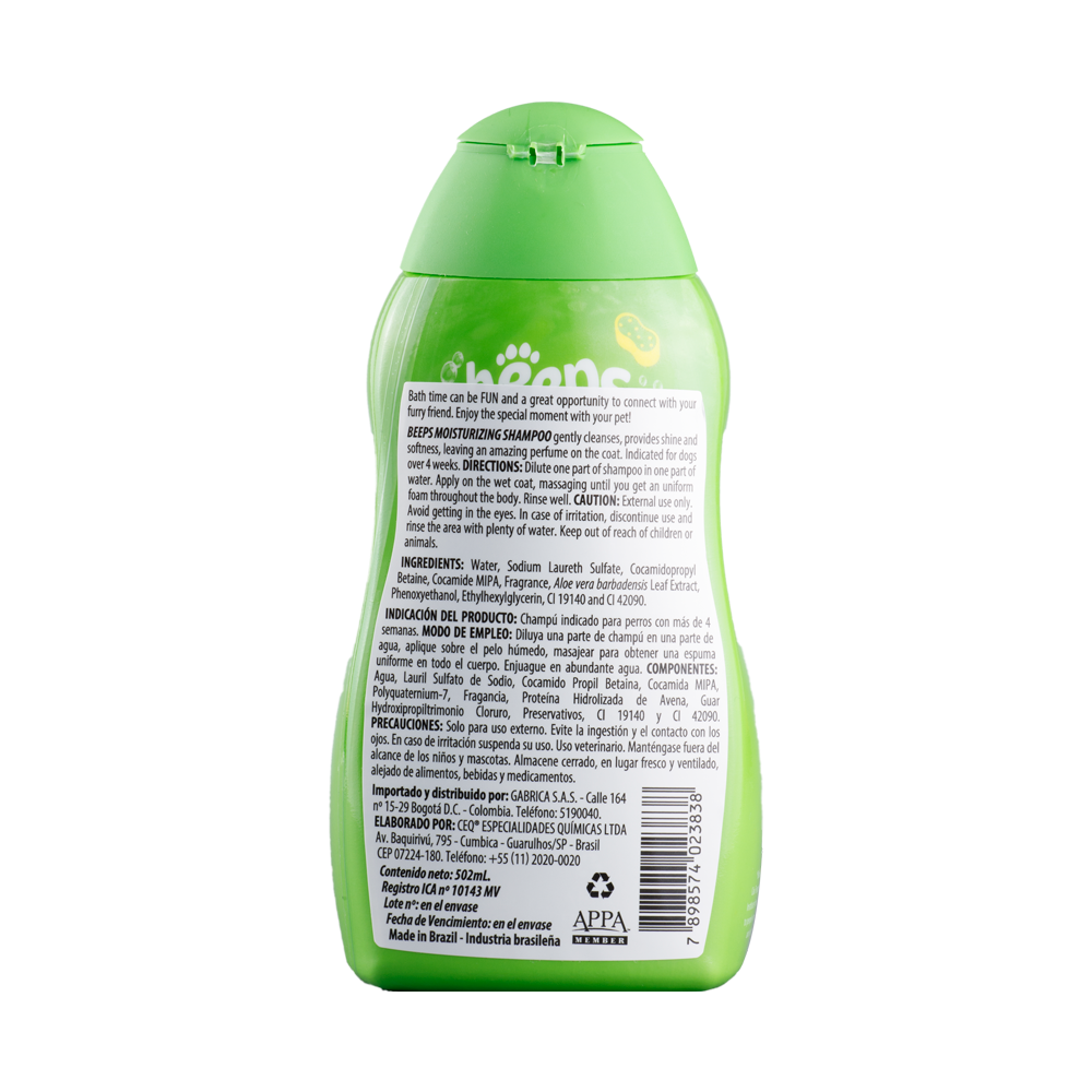 Shampoo Para Perro Beeps Moisturizing