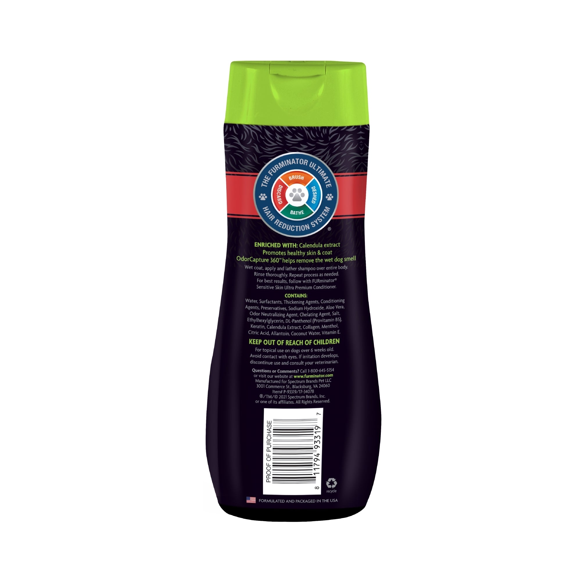 Shampoo Furminator para perros Ultra Premium para la picazón 473ML