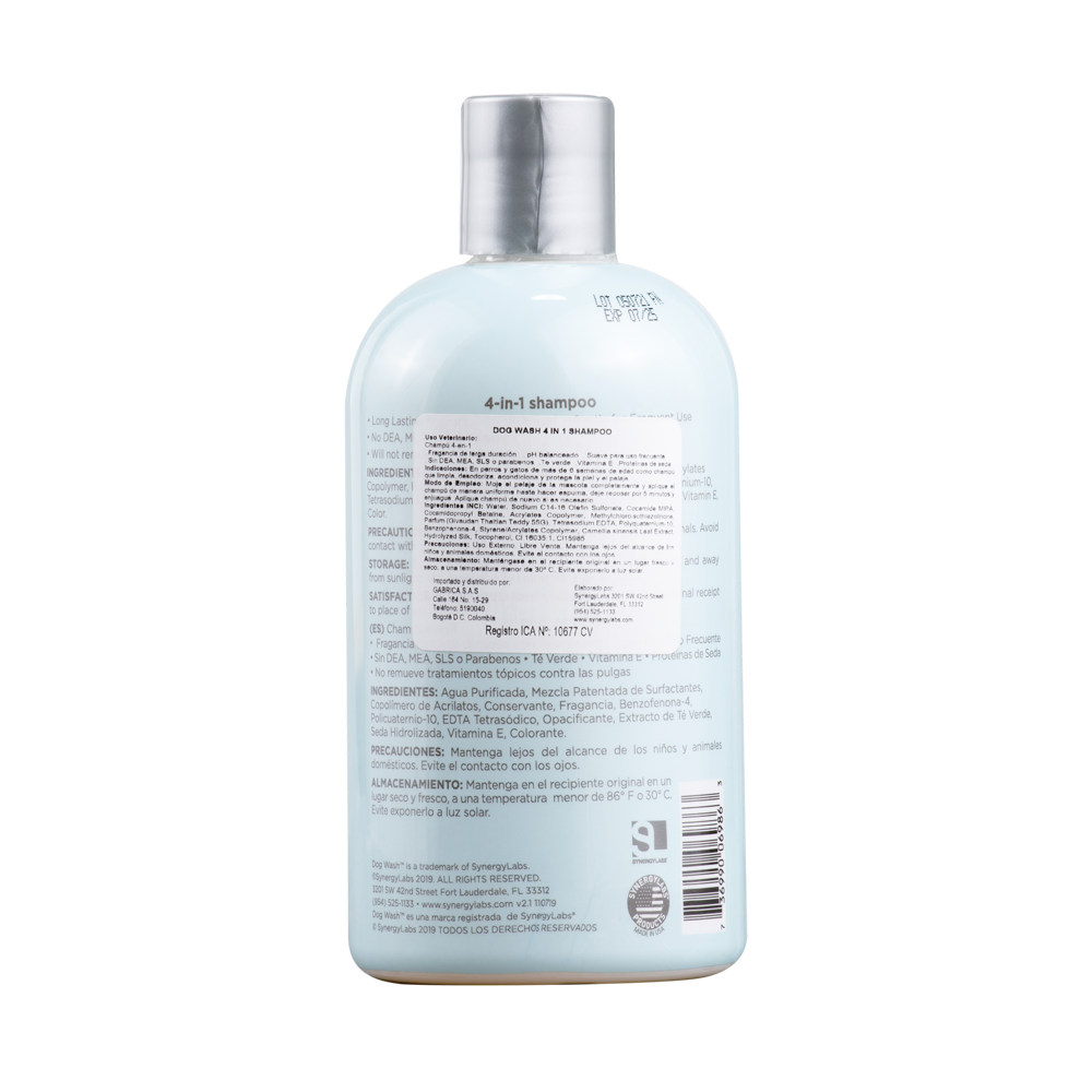 Shampoo para mascotas Dog Wash 4 en 1 12oz