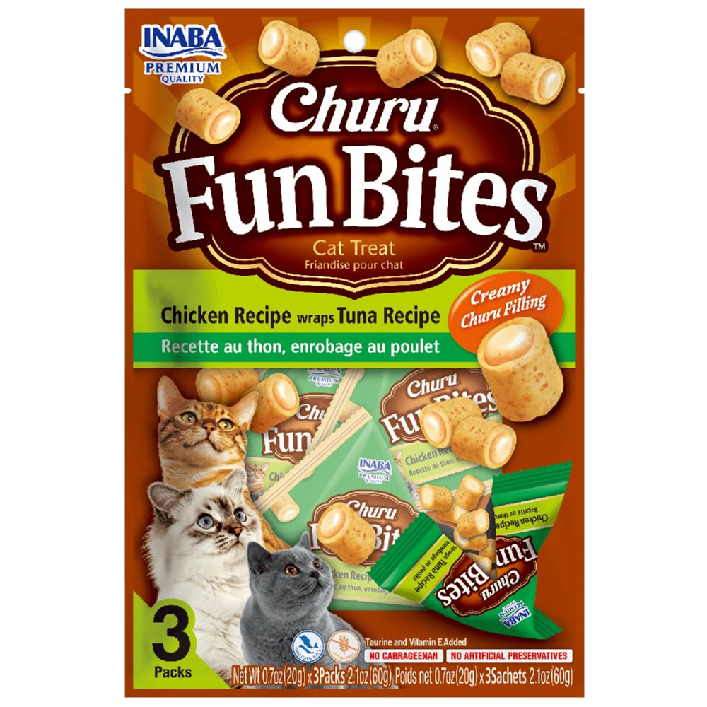 Snack Para Gato Churu Fun Bites Pollo Y Atun 60gr