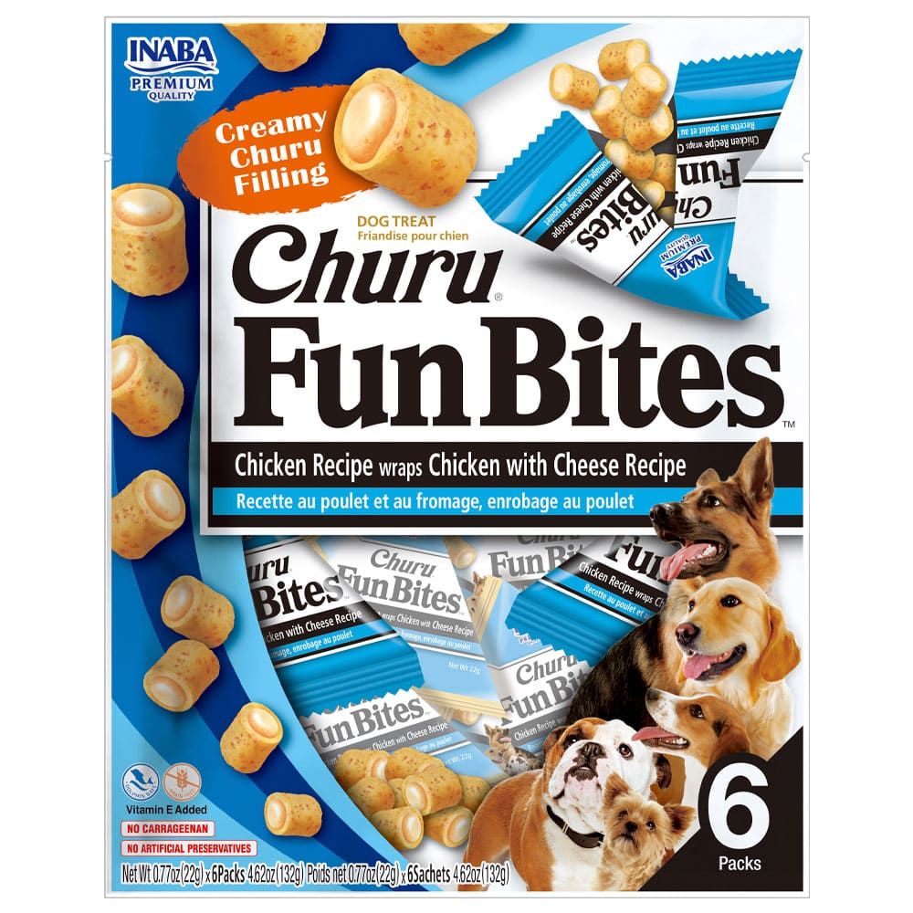 Snack Para Perro Churu Fun Bites Pollo Y Queso 132gr