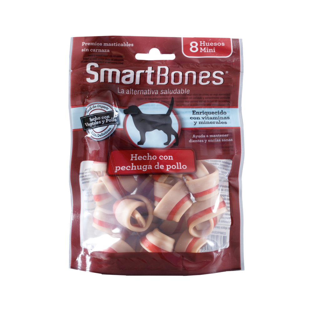 Snack para perros pequeños Smartbones Pollo Paquete 8 Und