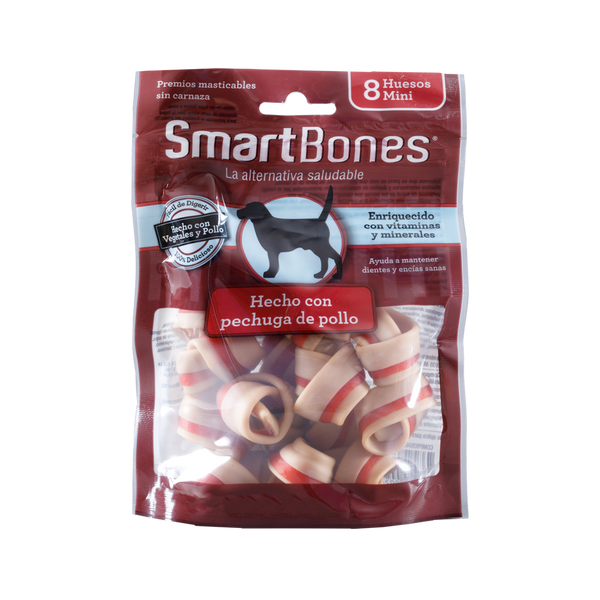 Snack para perros pequeños Smartbones Pollo Paquete 8 Und