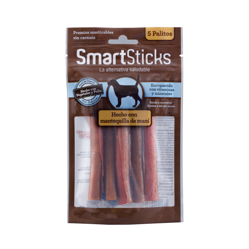 Snack para perro Smartsticks Mantequilla de Maní 5 Und