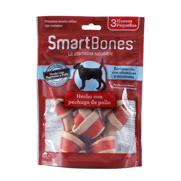 Snack para perros pequeños Smartbones Pollo Paquete 3 Und
