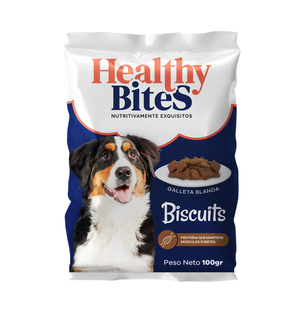 Snacks para perro Healthy Bites Biscuits por 100 gr