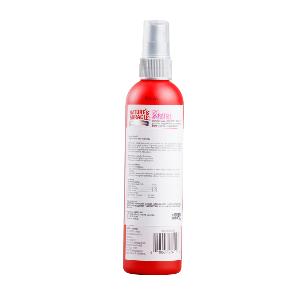 Nature Miracle Gato Spray Antiarañazos 8 Oz