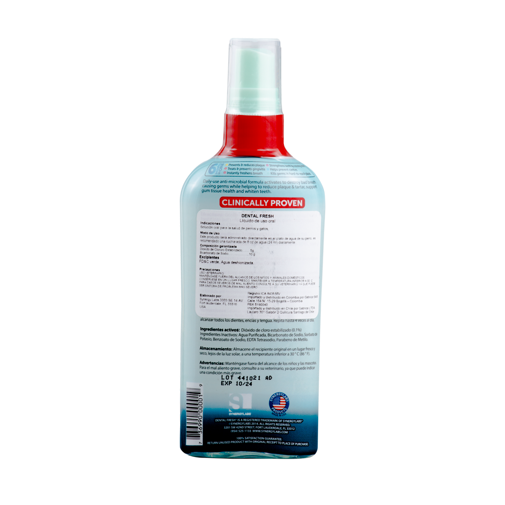 Enjuague Bucal para perro y gato Dental Fresh Original 4 oz