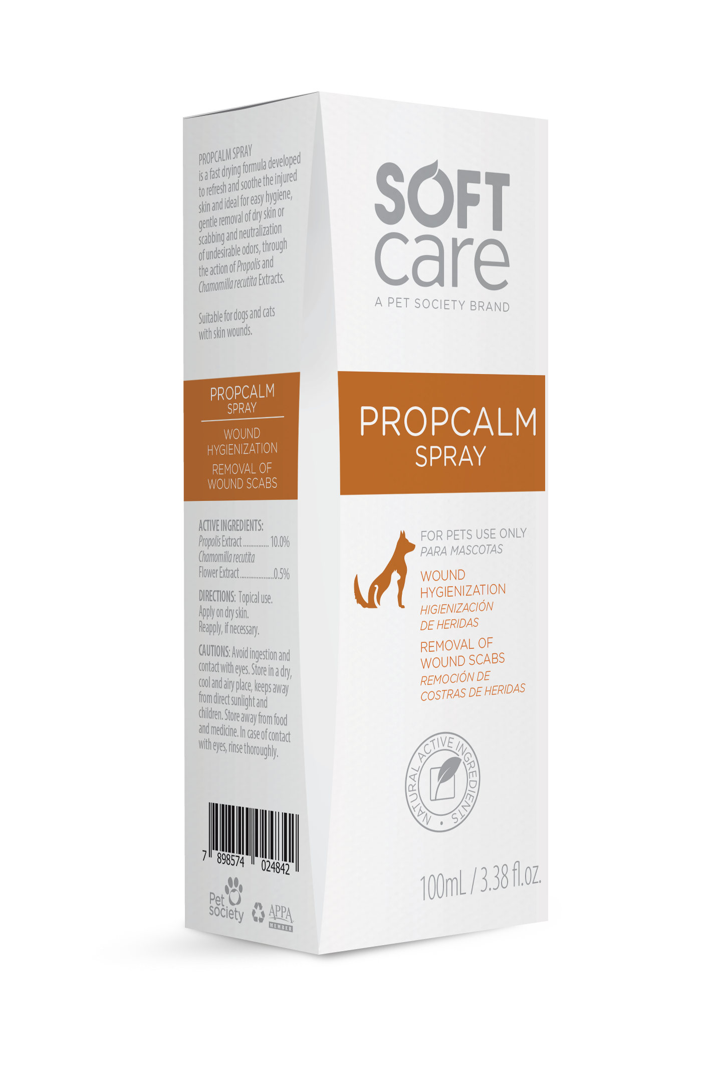 Spray para Perros y Gatos Soft Care Propcalm Antiséptico