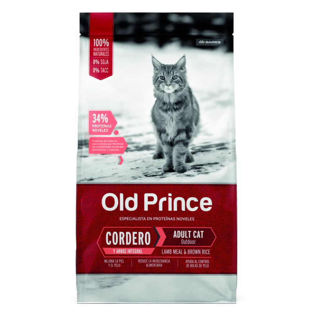 Alimento para Gatos Adultos Old Prince Cordero 7.5 Kg