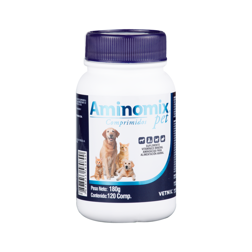 Suplemento Aminomix Pet para Perro y Gato 120 capsulas