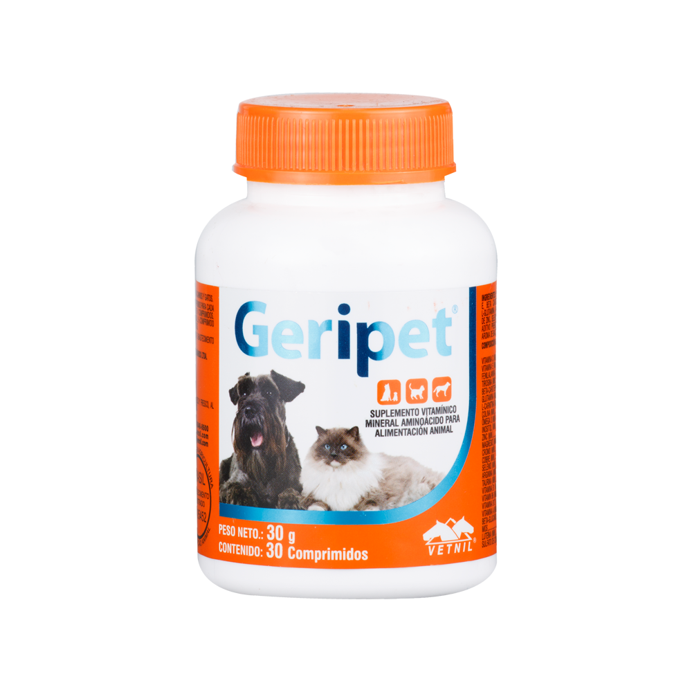 Suplemento Geripet para Perro y Gato 30 comprimidos