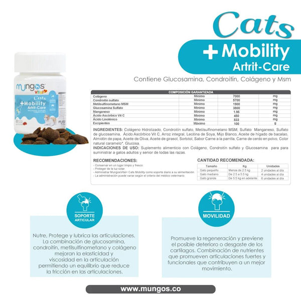 Suplemento Para Gatos Mungos Vital Mobility X 80 Nuggets