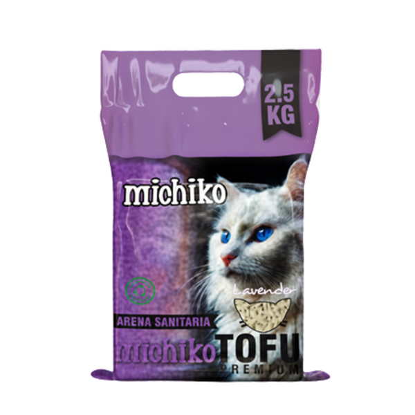 Arena para gatos Sanitaria Premium Michiko Tofu Ecologica 2.5kg
