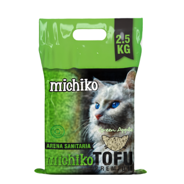 Arena para gatos Sanitaria Premium Michiko Tofu Ecologica 2.5kg