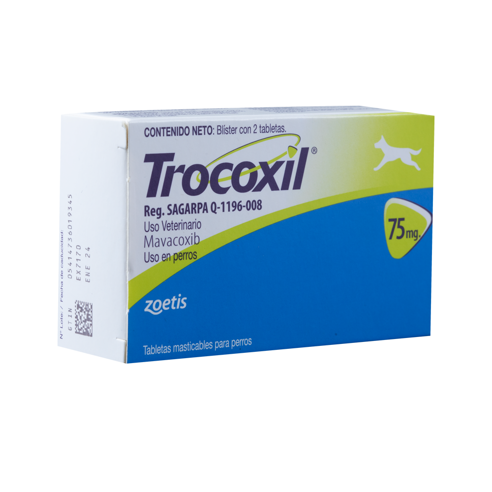 Trocoxil Antiinflamatorio Perros 75Mg Tabletas