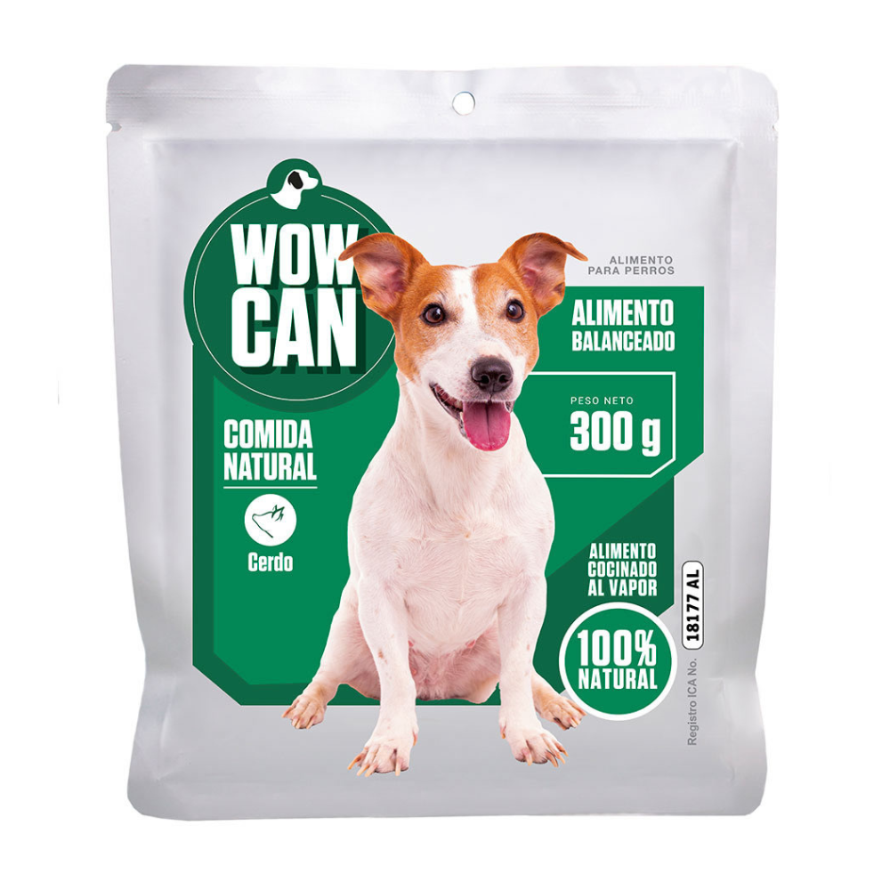 Alimento húmedo para perros Wow Can Cerdo 300 Gr