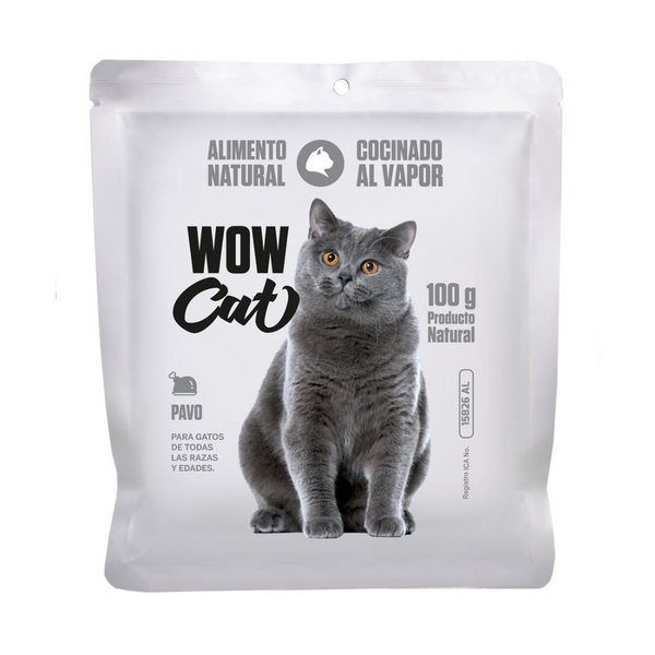 Alimento húmedo para gatos Wow Cat Pavo 100gr
