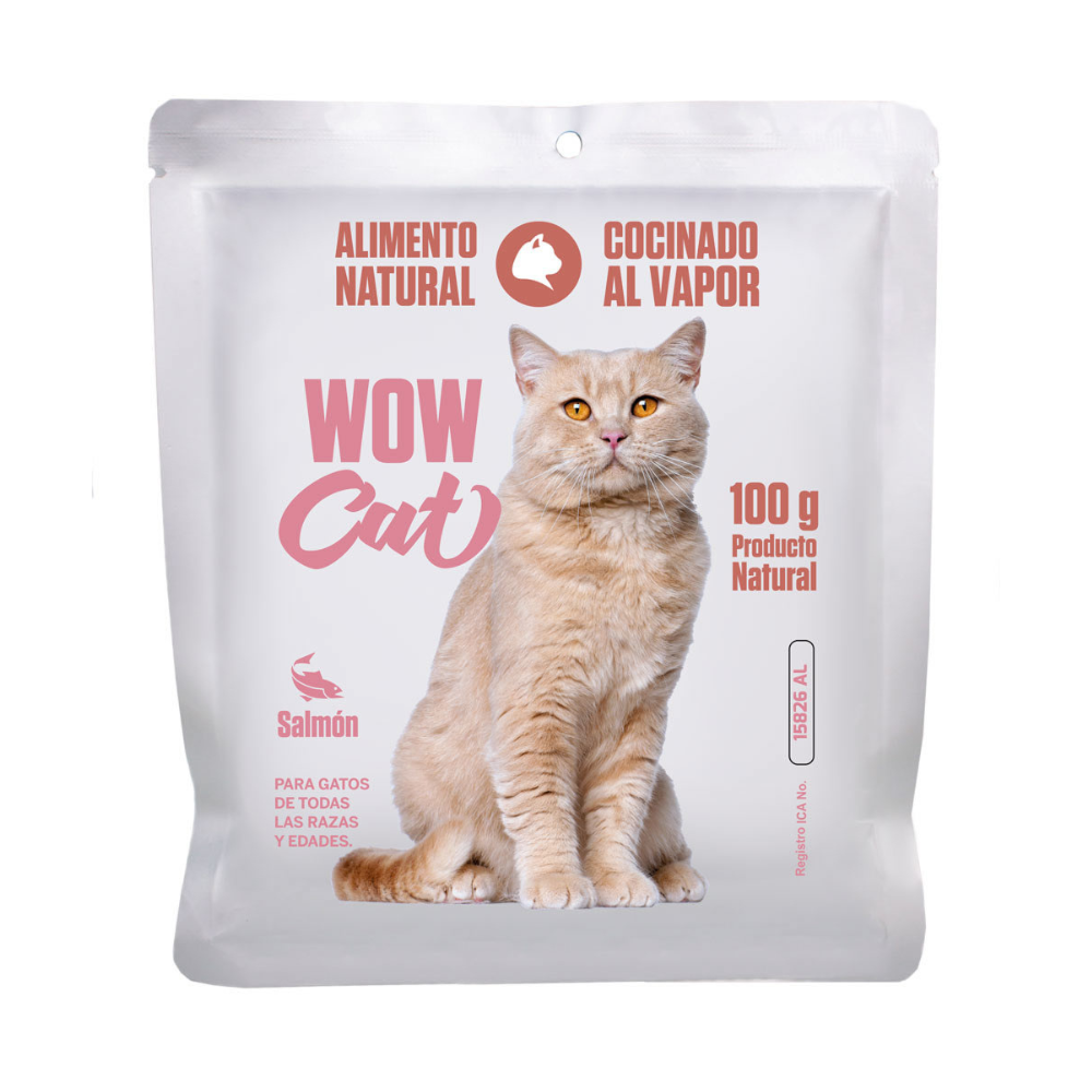 Alimento húmedo para gatos Wow Cat Salmon 100gr