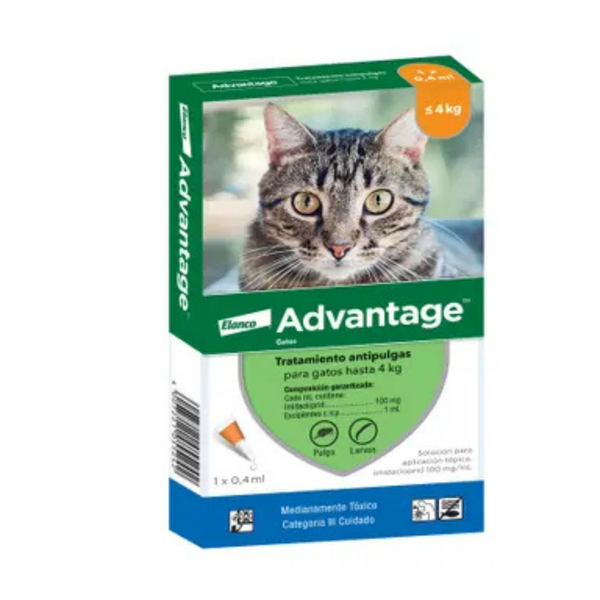 Antipulgas gatos Advantage hasta 4 Kg