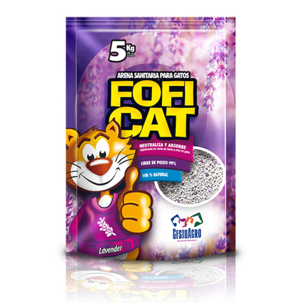 Arena para gatos Foficat Lavanda 5 Kg