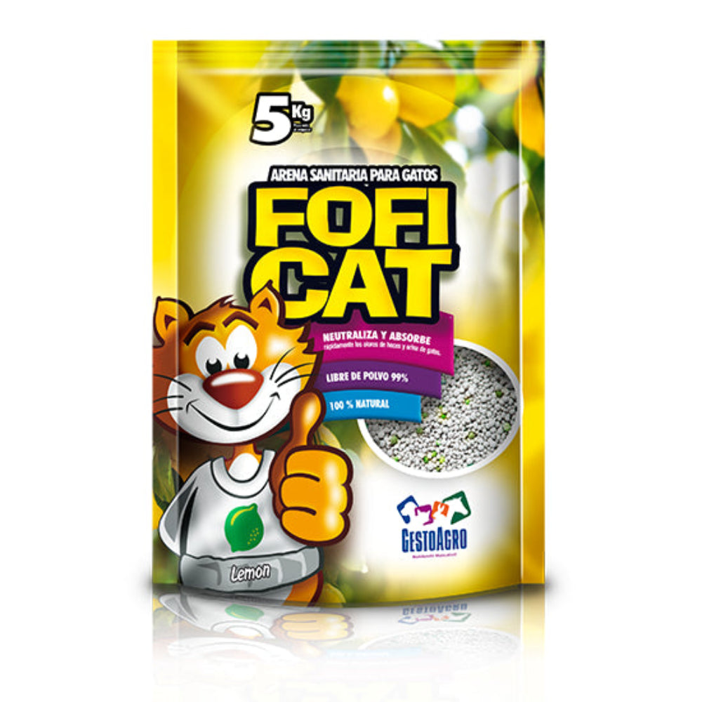 Arena para gatos Foficat Limon 5 Kg