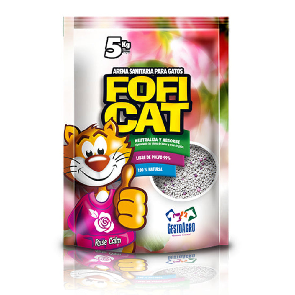 Arena para gatos Foficat Rosa 5 Kg