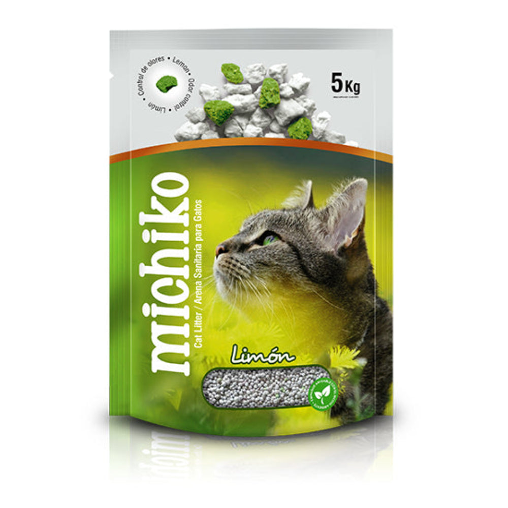 Arena para gatos Michiko Limón 5 Kg