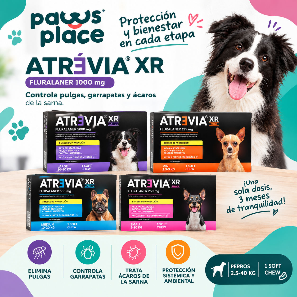 Antipulgas Para Perro Atrevia Tableta