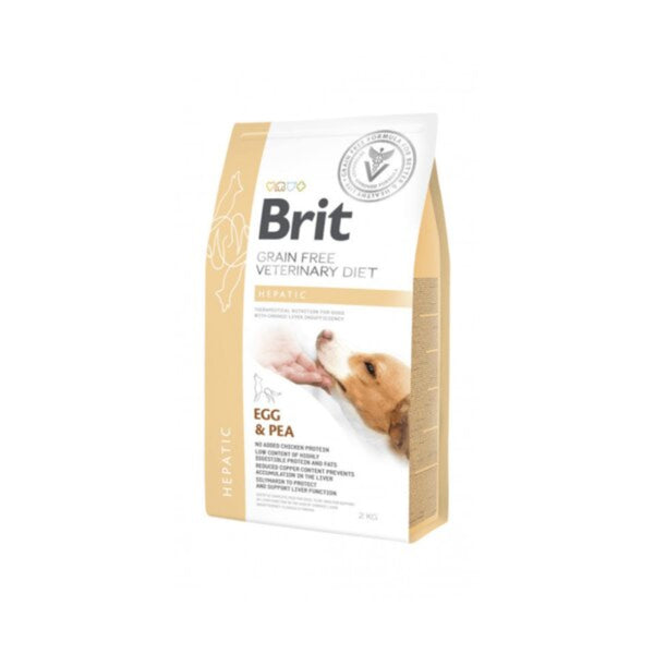 Comida para perros Brit Veterinary Diet Hepatic Grain-Free Egg & Pea 2Kg