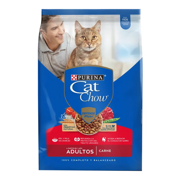 Alimento para gatos Cat Chow Adulto Activo defense plus+ Carne
