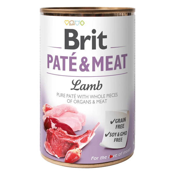 Alimento húmedo para perros BRIT Pate & Meat Cordero