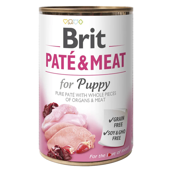 Alimento húmedo para perros BRIT Paté & Meat puppy
