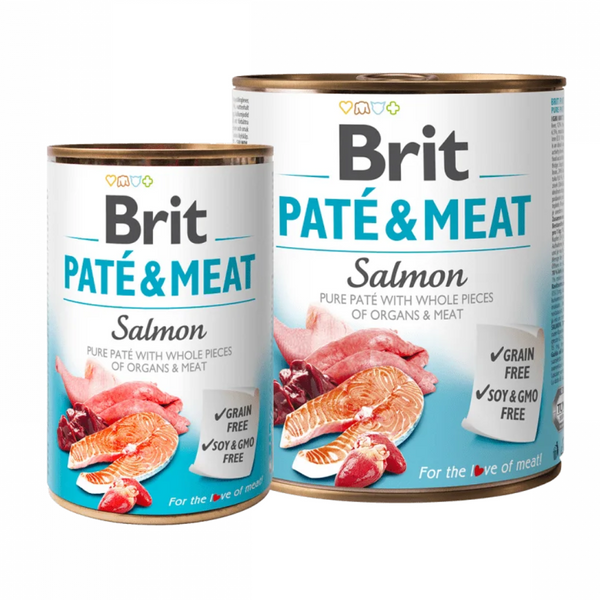 Alimento húmedo para perros BRIT Pate & Meat Salmón