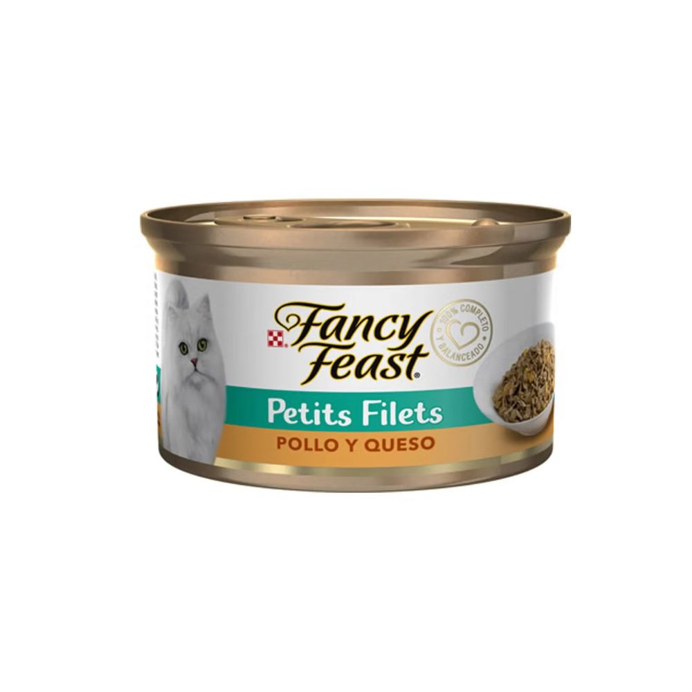 Comida Húmeda para Gatos Fancy feast Petits Filets Pollo y Queso 85 Gr