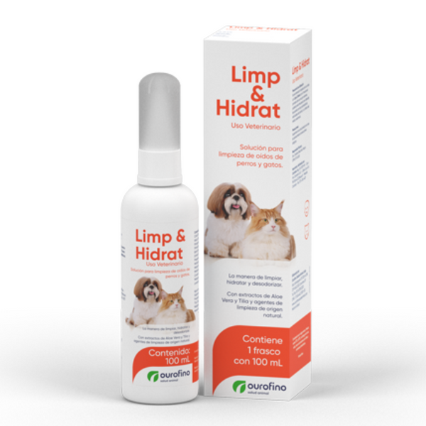 Solución para limpieza de oídos de perros y gatos LIMP HIDRAT 100 ML