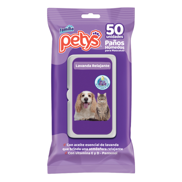 Paños húmedos Petys Lavanda 50toallas