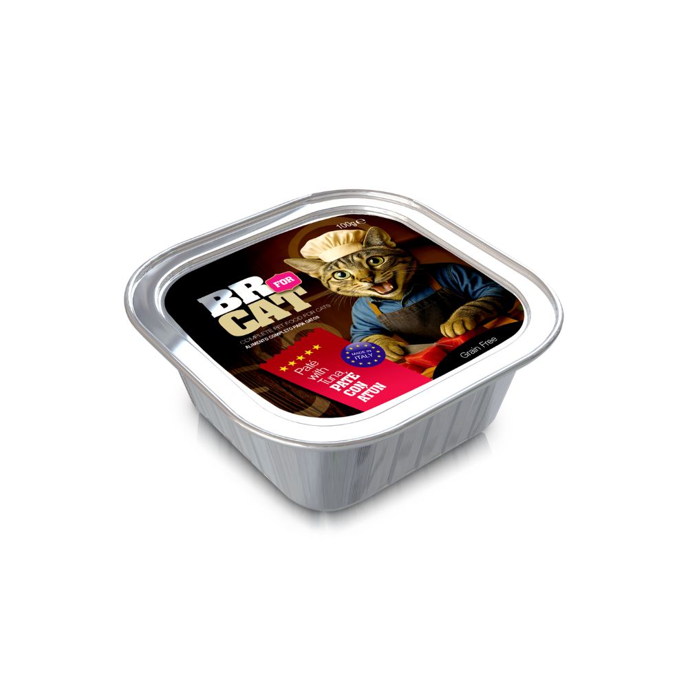 Alimento Humedo Para Gatos  Br For Cat pate Sabor Atun 100 gramos
