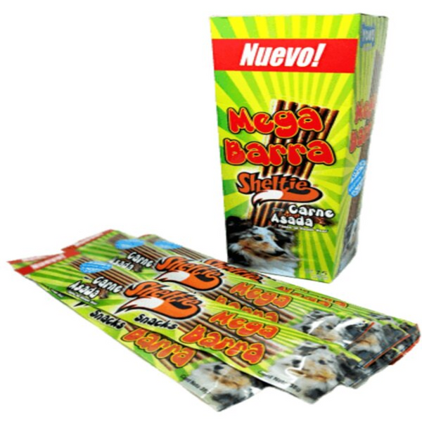 Sheltie Snack para perros Mega Barra Carne 38 Gr