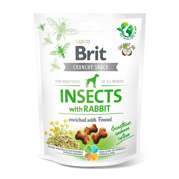 SNACK BRIT CRUNCHY INSECT RABBIT 200GR