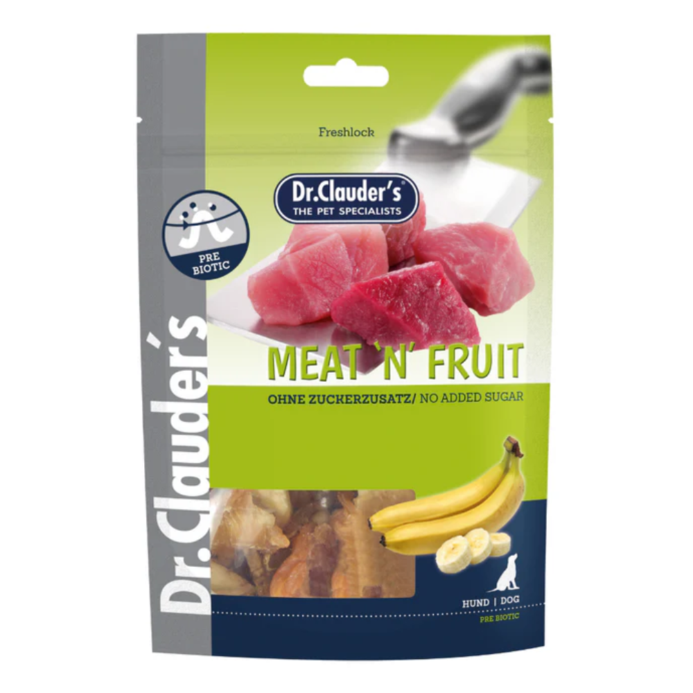 Snack para perros Dr Clauder's Meat N Fruit Banano 80 Gr