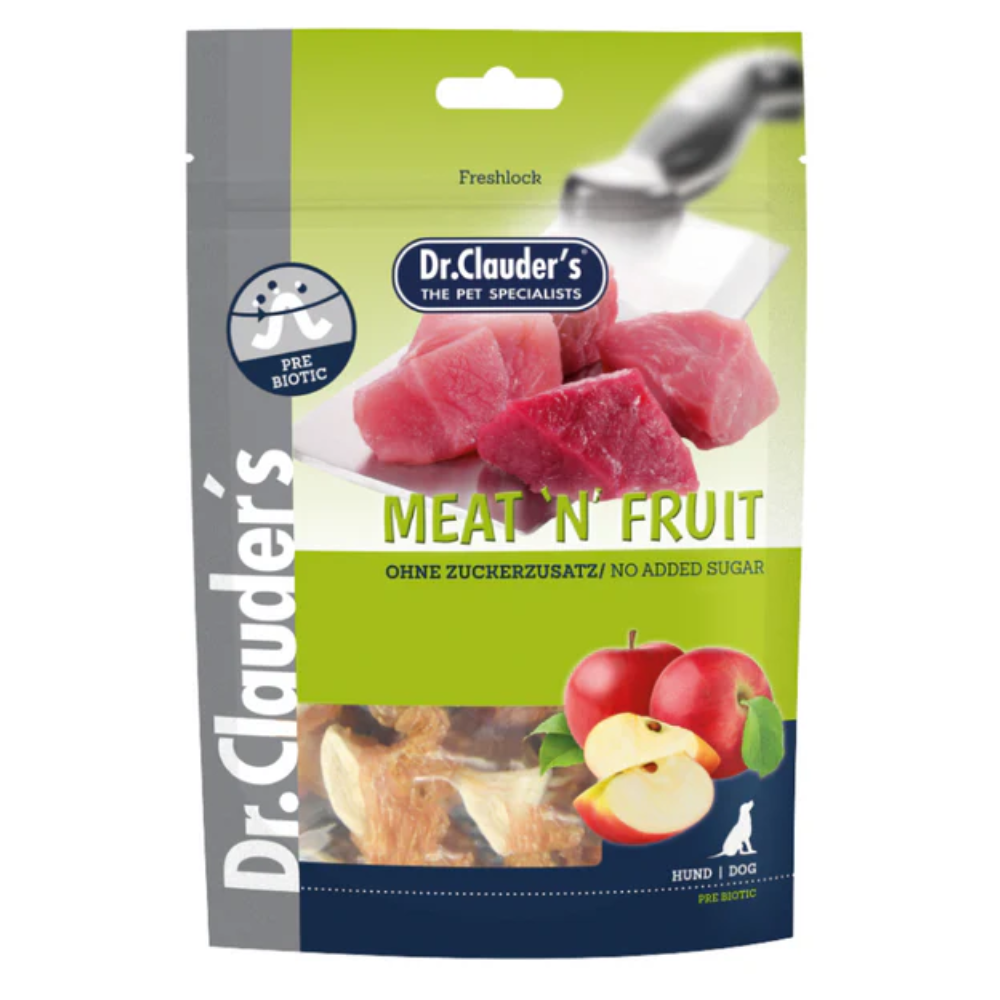 Snack para perros Dr Clauder's Meat N Fruit Manzana 80 Gr